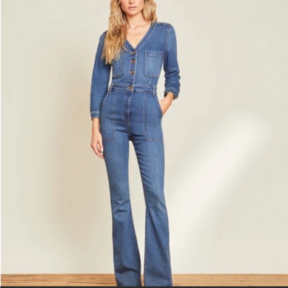 NWT Veronica Beard Savanna Denim Jumpsuit 4